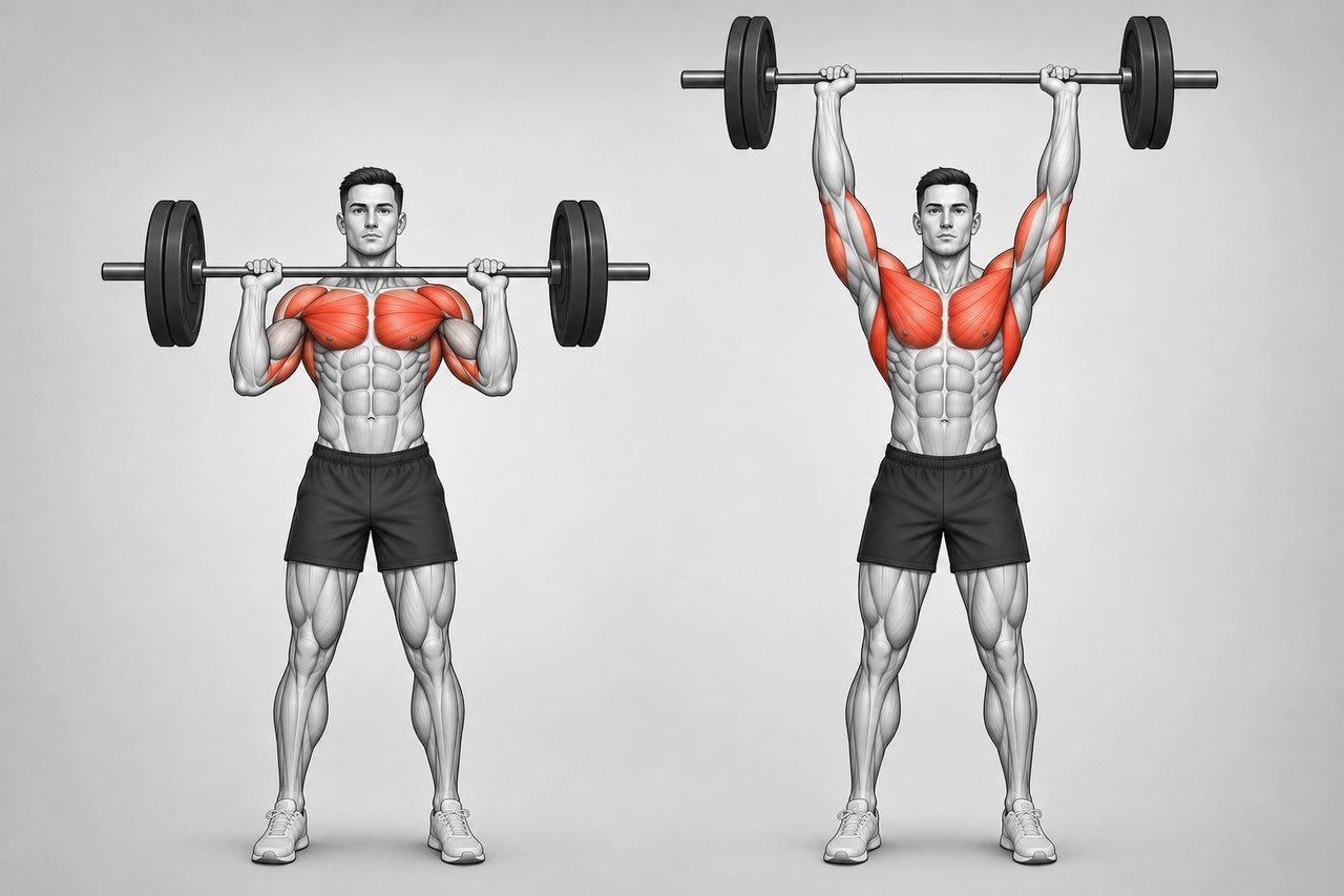 Illustration: Standing Barbell Military Press