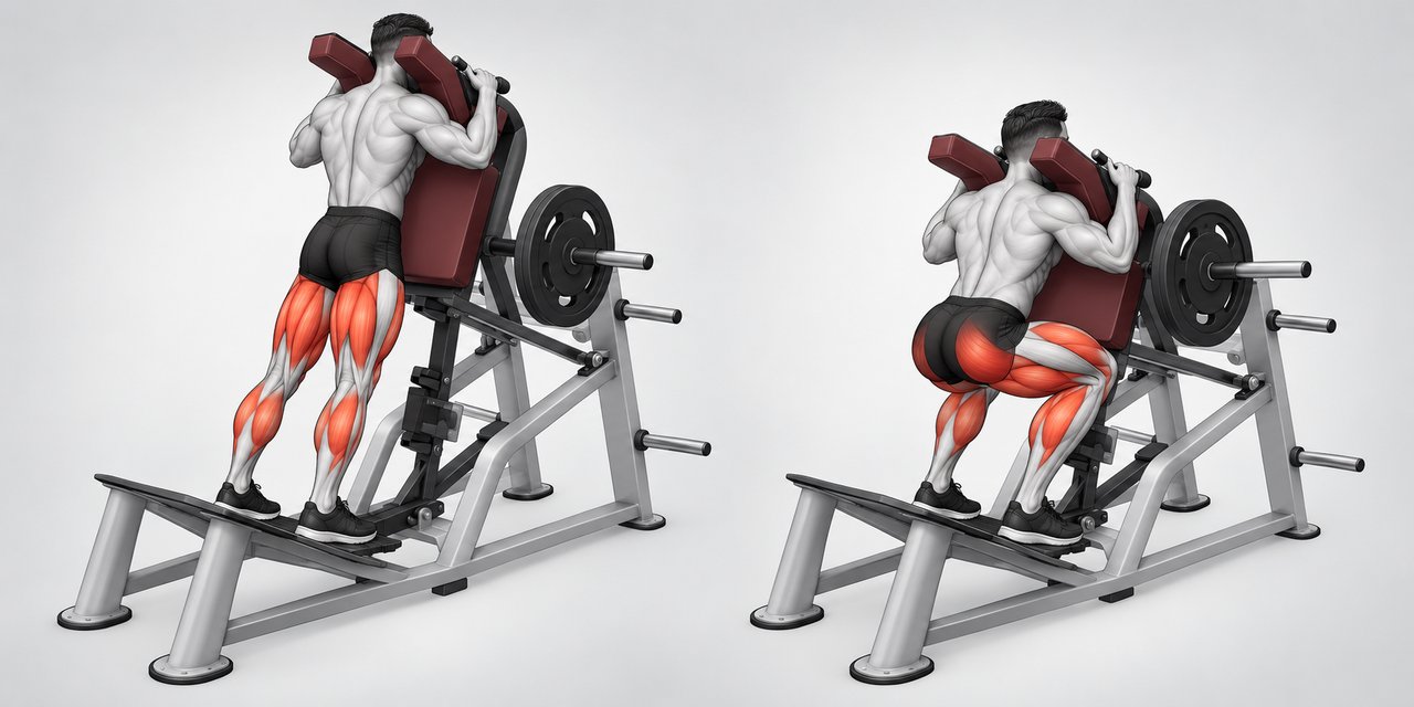 Illustration: Power Hack Squat Machine