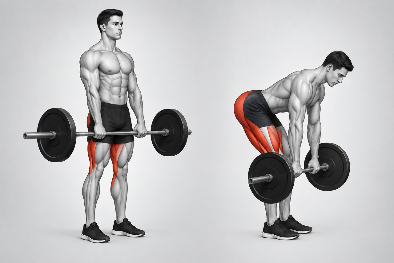 Illustration: Barbell Romanian Deadlift